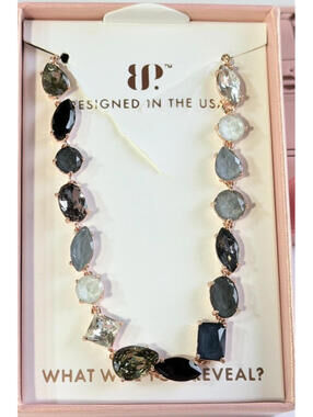 Bomb Party Holiday Jewel Candy "Candy Cane Crush" Black Tie Twilight - Rose Gold